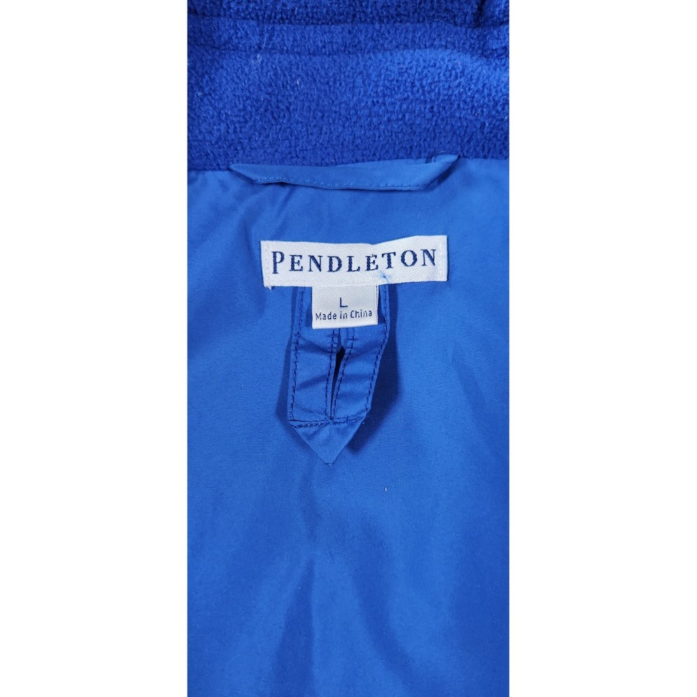 Pendleton Feather Down Puffer Blue Jacket Size L - image 3